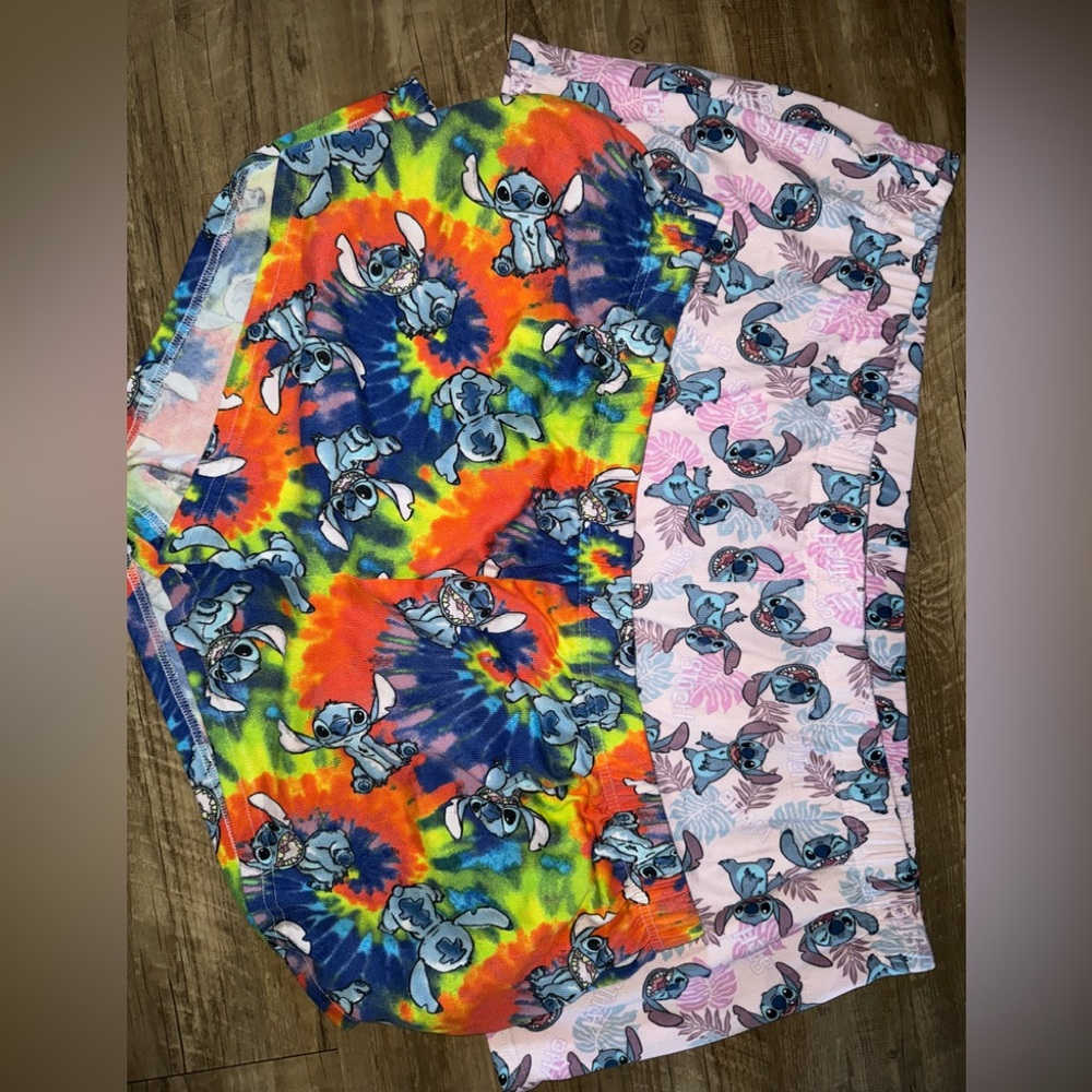Multi-coloured Disney Stitch loungewear shorts bundle 
2 pairs , both 2XL WOMENS